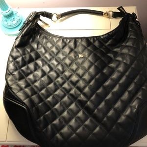 Burberry Black Quilted Leather Hoxton Hobo